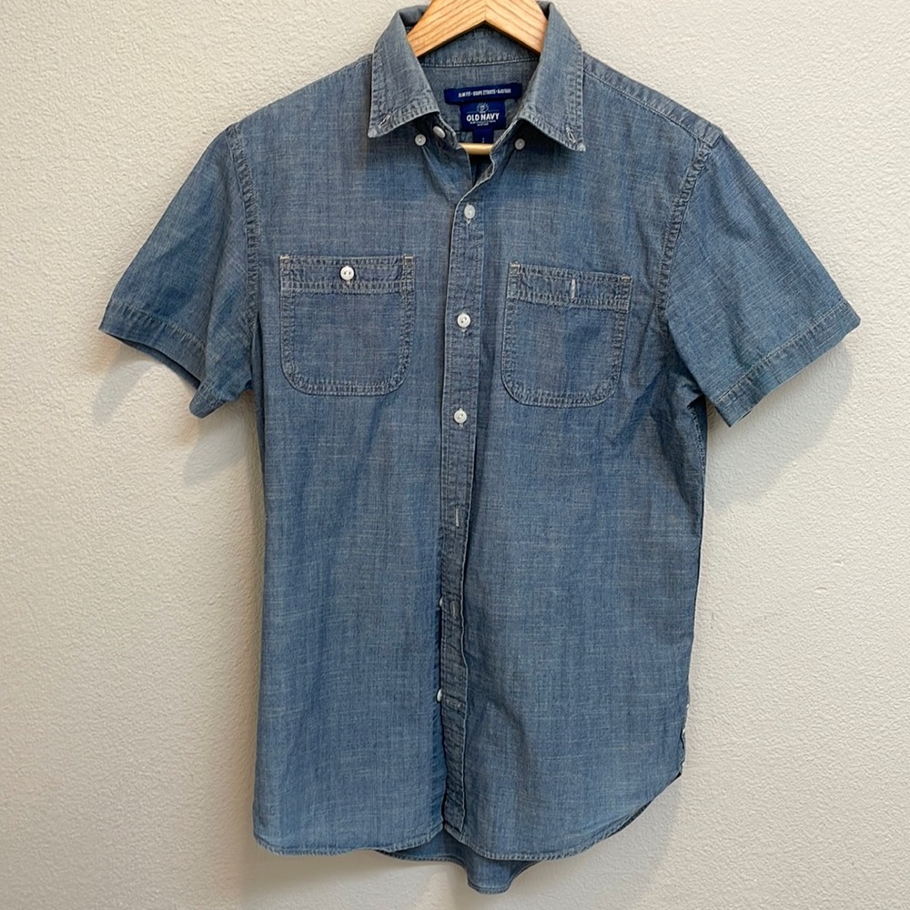 Chambray button down shirt